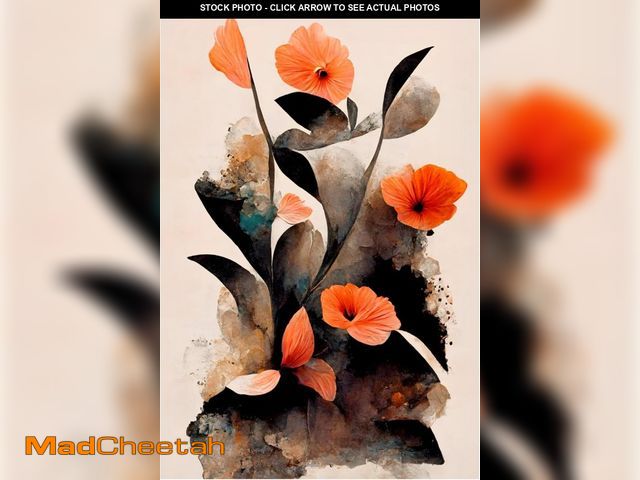 Lot 74-12367844 - Trademark Fine Art Canvas Wall Art - Treechild 'Coral Flowers' Wall Art for Living Room, Bedroom, or...
