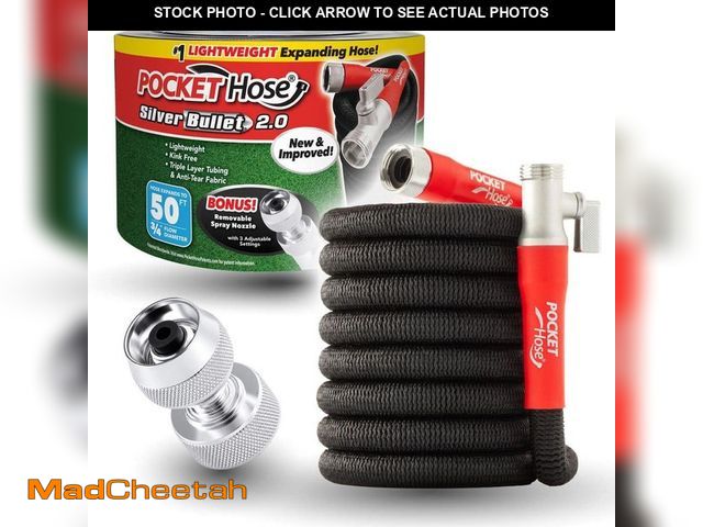 Lot 74-14597371 - Pocket Hose 3/4 in. x 50 ft. Expandable Garden Hose with Turbo Shot Nozzle 17823-HD54 - UNUSED