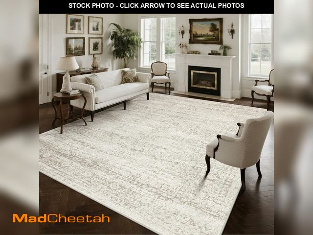 Lot 74-12829222 - Srugn Washable Rugs 10x14 Area Rugs for Living Room,Rugs for Bedroom,Large Carpets,Ultra Soft Faux W...