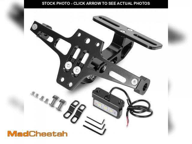 Lot 74-12439255 - MDPROMCP Motorcycle License Plate Bracket Fender Eliminator With LED Light, CNC Aluminum Universal M...