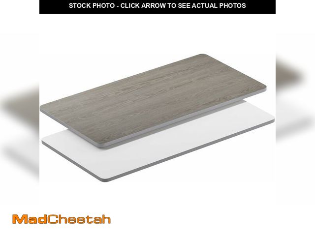 Lot 74-14611503 - Flash Furniture 60x30 Reversible Table Top, White/Gray - UNUSED