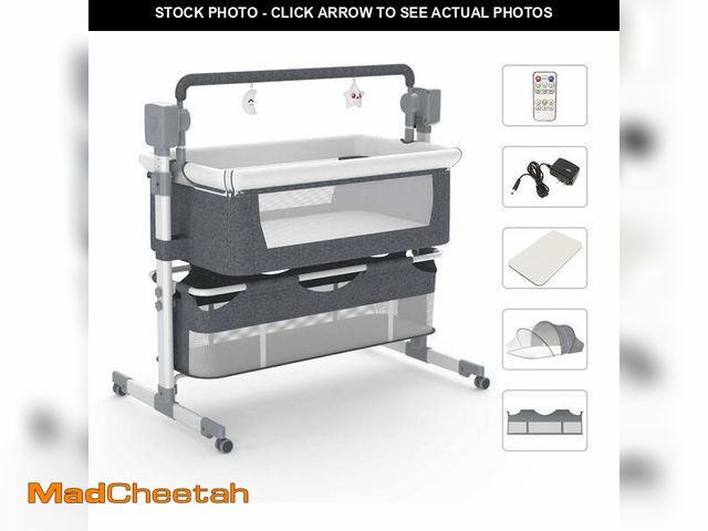 Lot 74-13657693 - Baby Bassinet, Newborn Bedside Sleeper, Rocking Crib, Folding Portable SteAnny Infant Cradle - UNUSE...