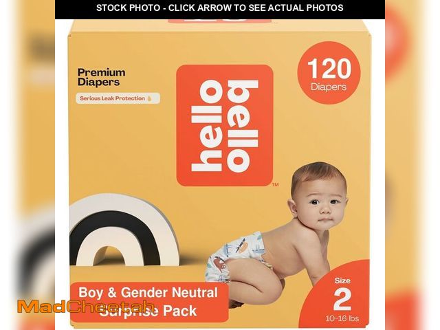 Lot 74-14602381 - Hello Bello Diapers, Size 2 (10-16 lbs) Surprise Pack for Boys - 120 Count of Premium Disposable Bab...