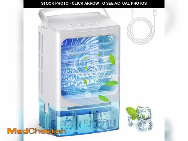 Lot 74-14476162 - Glimibox Portable Air Conditioners, 3 Speeds 2 Mist Modes Portable AC Unit with 900ml Water Tank,7-C...