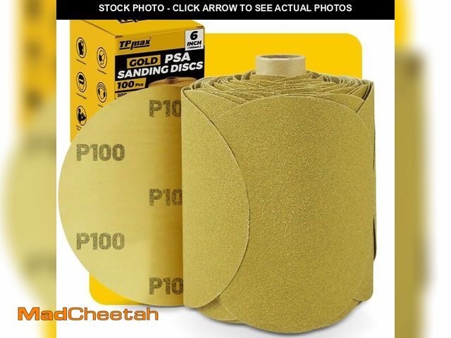 Lot 74-13538963 - 100PCS 6 Inch PSA Sanding Discs 100 Grit Self-Adhesive Sandpaper Roll for DA Sanders, Orbital Sander...