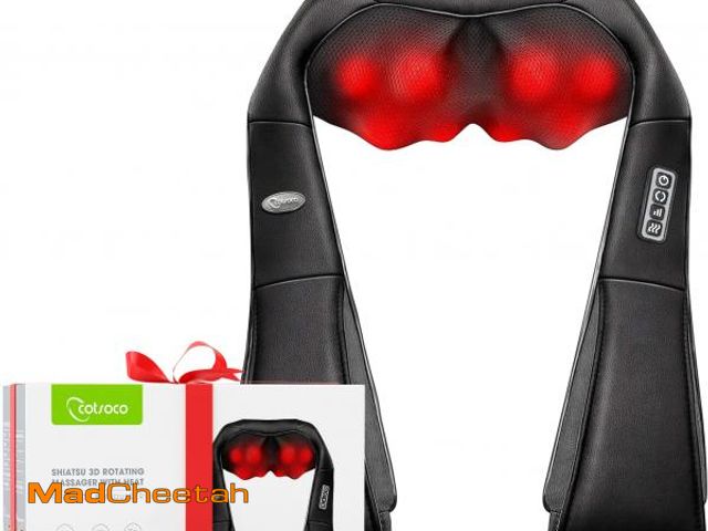 Lot 74-12048507 - cotsoco Neck Massager,Shiatsu Shoulder and Back Massager with Heat, Electric Deep Tissue Massage Pil...
