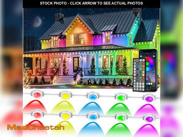 Lot 74-12970593 - CETELUMA 300FT Permanent Outdoor RGB Lights, IP67 Waterproof Smart Eave Lighting, with App/Remote Co...
