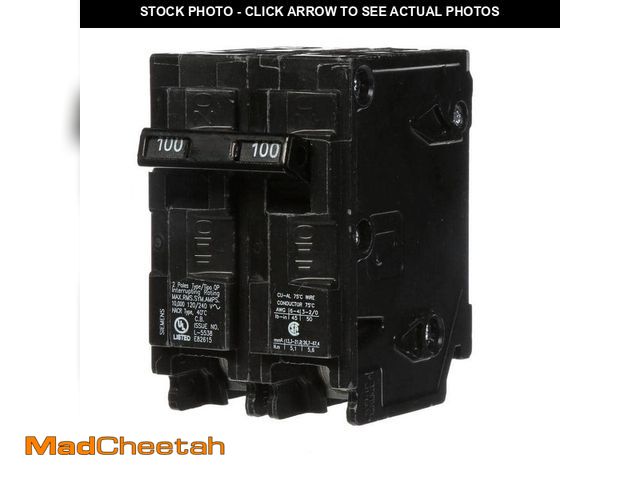 Lot 74-13771774 - Siemens 100-Space Amp Double-Pole Type QP Circuit Breaker - UNUSED