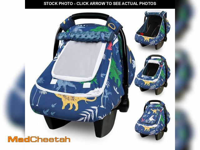 Lot 74-14427322 - Hooyax Baby Car Seat Cover with Dual Zipper, Extra Large Mesh Window Carseat Canopy, All-Season Weat...