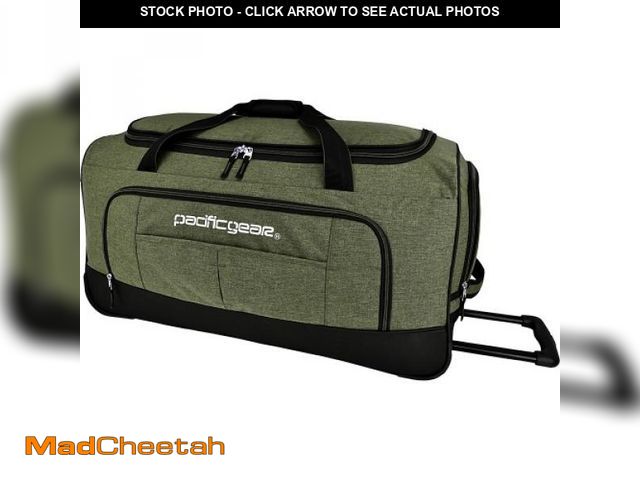 Lot 74-12154113 - (SOME DAMAGE) Pacific Gear Keystone 30" Rolling Duffel Bag - Medium Gre - UNUSED