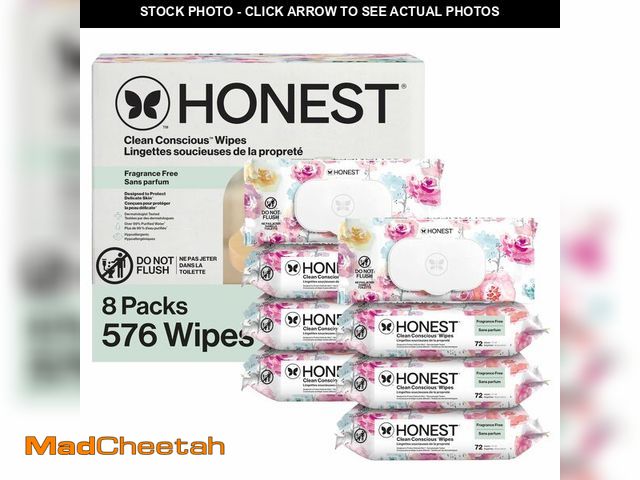 Lot 74-14447201 - The Honest Company Multi-Use Baby Wipes, Rose Blossom, 576 Count - UNUSED