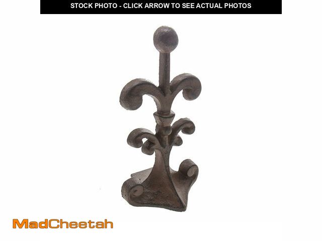 Lot 74-13567763 - Comfify Fleur De Lis Cast Iron Door Stop Ã¢â¬â One Decorative Wedge with Felt Bottom Ã¢â¬â Ant...