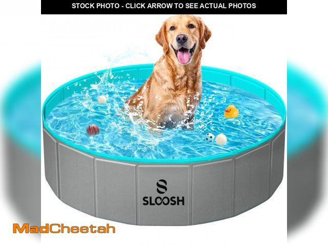 Lot 74-12312954 - Sloosh Foldable Dog Kiddie Pool - Portable Hard Plastic Doggie Swimming Pool, Anti-Slip Collapsible ...
