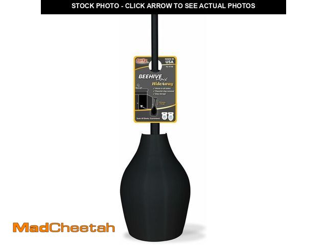 Lot 74-13733827 - Korky BeehiveMAX Hideaway - Heavy Duty Toilet Plunger with Holder in Black - Drip Free Carry-Seals A...