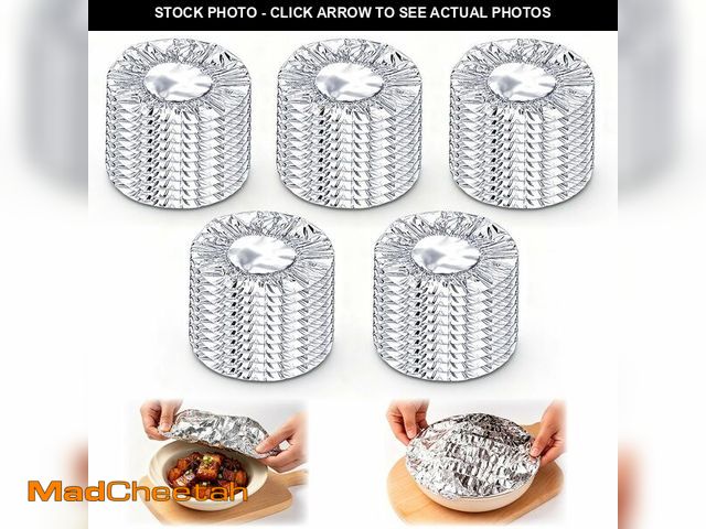 Lot 74-14338973 - Reusable Aluminum Foil Food Cover, Heat-Insulating, Freshness-Preserving, Flexible Kitchen Lids for ...