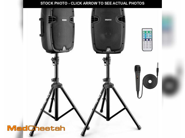 Lot 74-14358684 - (MISSING POWER CORDS) Pyle 10" Wireless Portable PA system - 1000W High Powered Bluetooth Compatible...