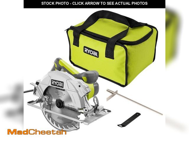 Lot 74-14560137 - RYOBI 15 Amp Corded 7-1/4 in. Circular Saw with EXACTLINE Laser Alignment System, 24T Carbide Tipped...