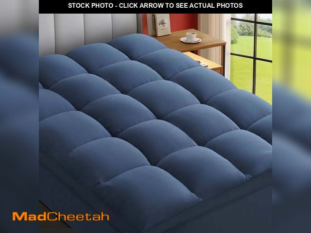 Lot 74-12890164 - EMONIA 100% 400TC Mattress Topper Queen for Back Pain, 900G Mattress Pad Pillow Top, Quilted Fitted ...