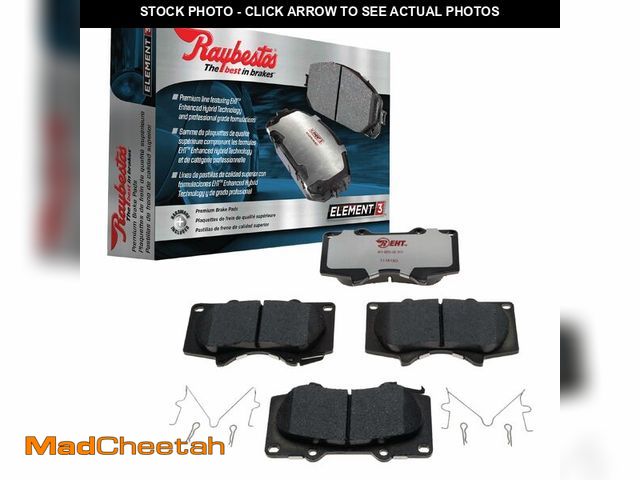 Lot 74-12977010 - Raybestos Element3 EHTTM Automotive Replacement Front Brake Pad for Select Toyota (4Runner, FJ Cruis...