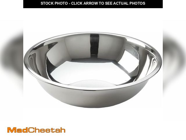 Lot 74-13041126 - American Metalcraft 16" Stainless Steel Mixing Bowl - 13-Quart Durable Metal Bowls for Mixing, Large...