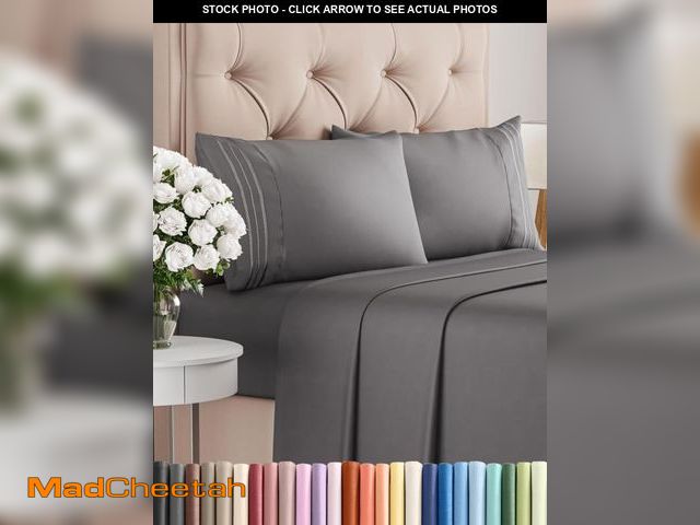 Lot 74-12119999 - Queen Size 4 Piece Sheet Set - Comfy Breathable &amp; Cooling Bed Sheets Set - Hotel Luxury Bedding ...