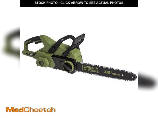 Lot 74-12586036 - Green Machine 16 in. 62-Volt Brushless Battery Chainsaw (Tool Only) - UNUSED