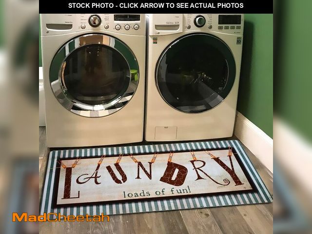 Lot 74-14482013 - Ukeler Laundry Rug, Non Skid Laundry Room Cheap Wash House Mat Waterproof Floor Runners for Bath Roo...