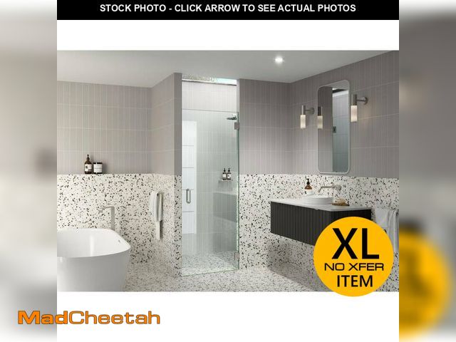 Lot 74-14224554 - Glass Warehouse 26 in. W x 78 in. H Pivot/Hinged Frameless Shower Door in Brushed Nickel - Door Only...