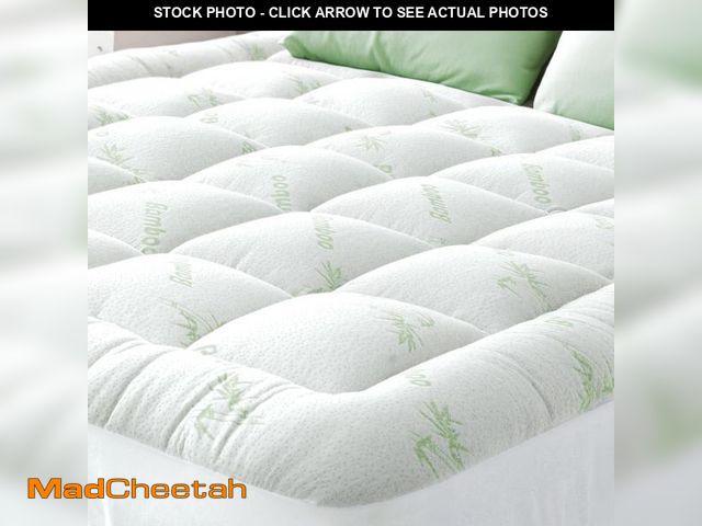 Lot 74-12443631 - Ultra Soft Full Size Mattress Topper - Viscose Made from Bamboo Pillow Top Mattress Pad for Back Pai...