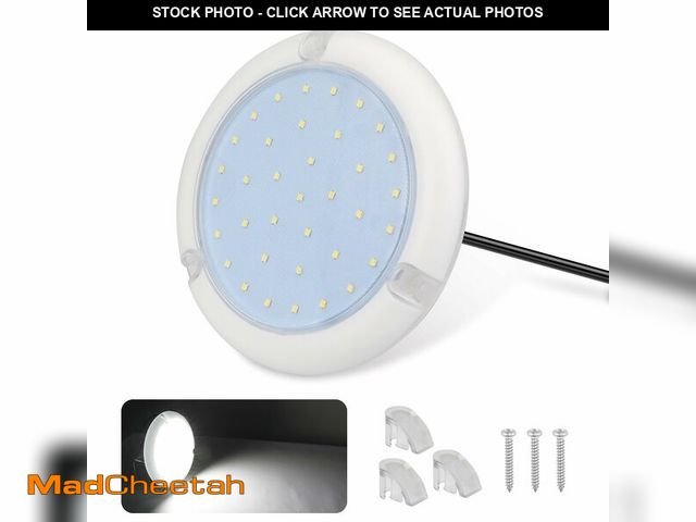 Lot 74-13058776 - RVZONE RV Lights Exterior,12-24V LED RV Exterior Light 1100LM IP68 Round Surface Mount Scare Light f...