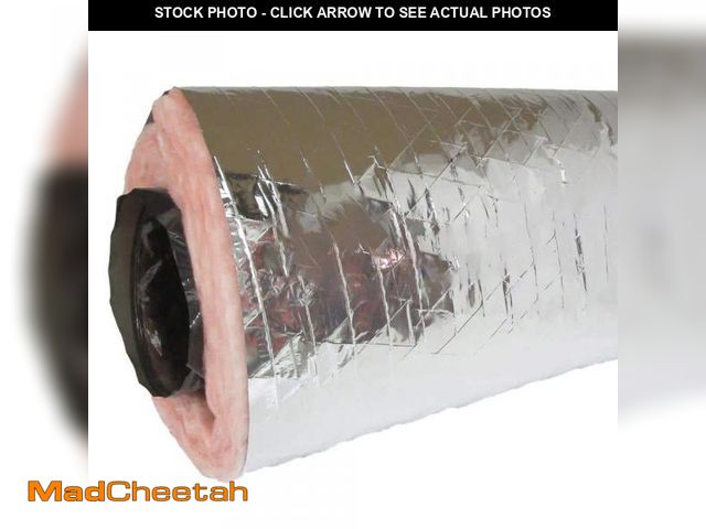 Lot 74-12485412 - Everbilt 8 in. x 25 ft. Insulated Flexible Duct R8 Silver Jacket - USED