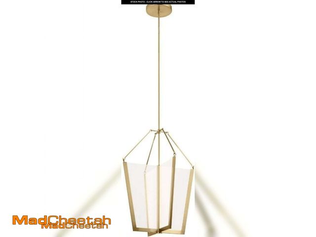 Lot 74-11640674 - Kichler Lighting Calters 28.5 inch LED Foyer Pendant with Champagne Gold Finish - UNUSED