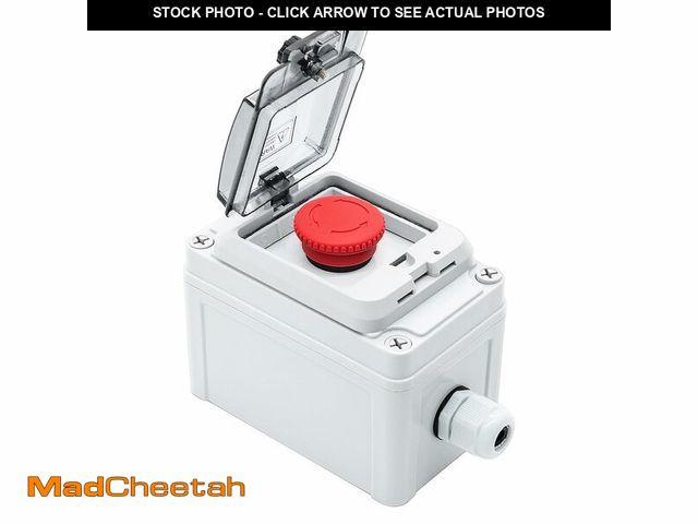 Lot 74-14048466 - GUETNEU Emergency Stop Button with Cover, IP67 Waterproof Push Button Switch Box Mushroom Momentary ...
