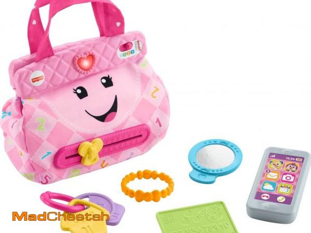 Lot 74-12435961 - Fisher-Price Baby &amp; Toddler Toy Laugh &amp; Learn My Smart Purse with Lights, Learning Songs &am...