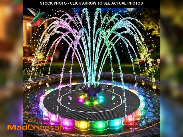 Lot 74-14380705 - GAIZERL Solar Fountain, 2026 Upgrade 3.5W Solar Bird Bath Fountains with Colorful Ring LED Lights, 2...