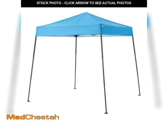 Lot 74-12731404 - Everbilt 6.5 ft. x 6.5 ft. Steel Blue Instant Canopy Pop-Up Tent - UNUSED