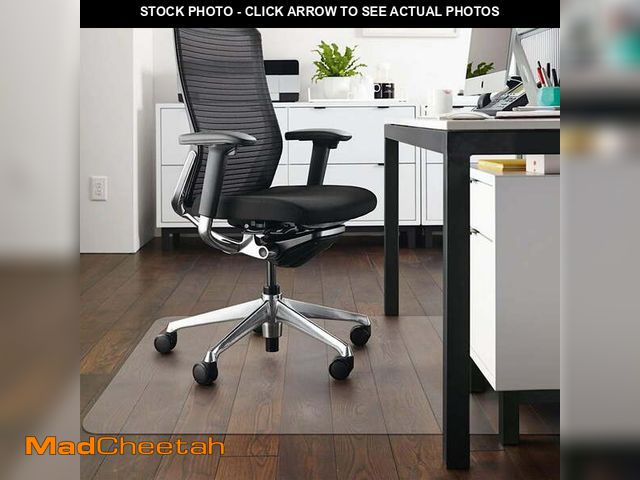 Lot 74-14070011 - kibhous Office Mat for Hardwood Floor, 36" x 48" Rectangle Clear Chair Mat ,Matte, PVC - UNUSED