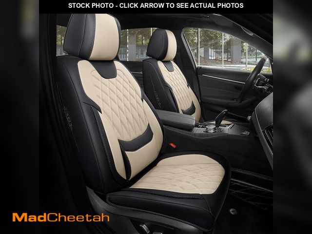 Lot 74-13709624 - FREESOO Black Beige Car Seat Covers Full Set - Faux Nappa Leather Seat Covers for Cars, Luxury Breat...