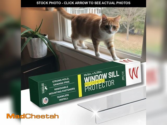 Lot 74-14067938 - CLAWGUARD Plexiglass Window Sill Protector - Thick Crystal Clear Window Sill Cover &amp; Extender - ...