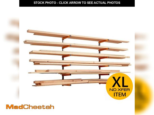 Lot 74-14315719 - BORA 39.5 in. H x 72 in. W x 12.5 in. D 6-Level Orange/Gray Mounted Steel Garage Wall Shelf - UNUSED