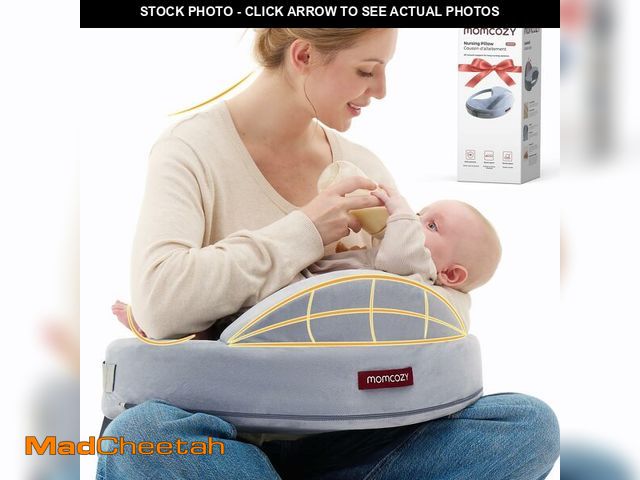 Lot 74-13583351 - Momcozy Innovative Safety Guard Nursing Pillow - Firm &amp; Springy Memory Foam - Stable, Ergonomic ...