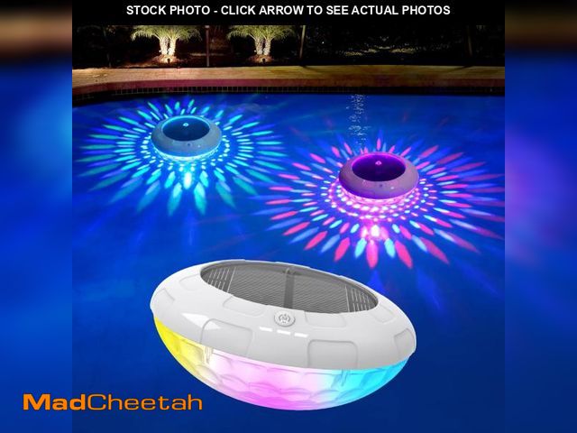 Lot 74-12309280 - LENONE Solar Floating Pool Lights, 6.5Ã¢â¬Å RGB Color Changing Pool Lights That Float w/Dynamic Li...