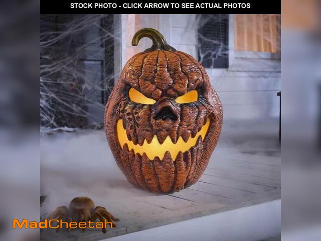 Lot 74-12900913 - 25" LED Grimacing Jack-O-Lantern - Battery Operated Halloween Decor - UNUSED