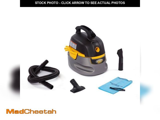 Lot 74-14411434 - Stinger 2.5 Gal. 1.75 Peak HP Small Shop Vacuum Wet Dry Vac with Filter Bag, Hose, Utility and Car N...