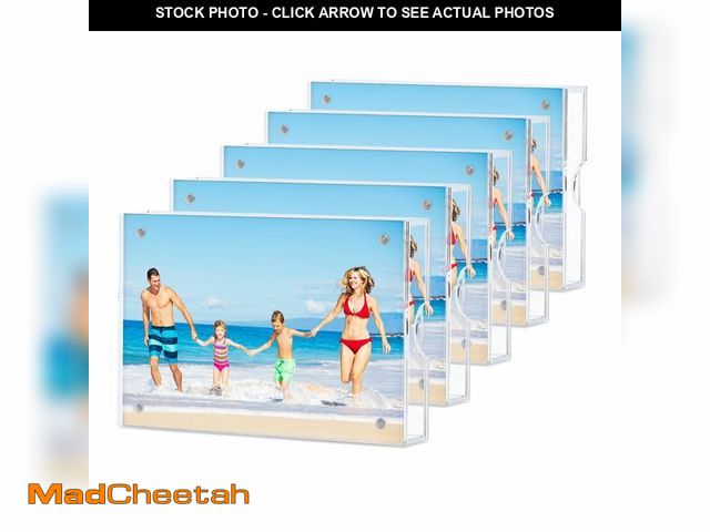 Lot 74-13625895 - HOUSE DAY Acrylic Picture Frames 4x6, Lightweight Magnetic 4 x 6 Picture Frame for Wall and FreeStan...