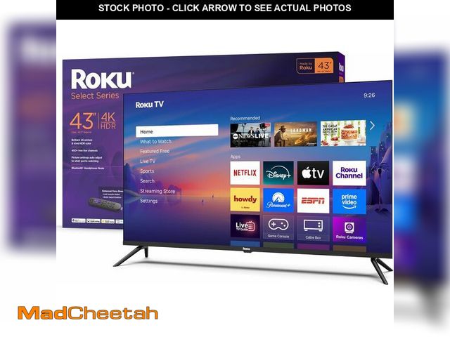 Lot 74-13673143 - Roku Smart TV Ã¢â¬â 43-Inch Select Series, 4K HDR TV Ã¢â¬â RokuTV with Enhanced Voice Remote Ã...