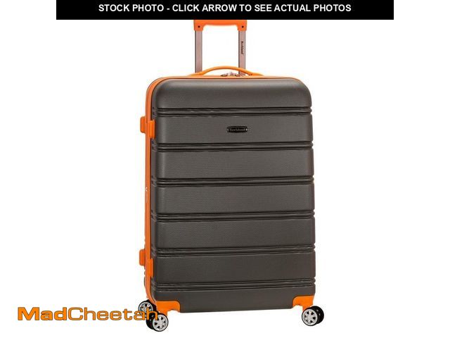 Lot 74-12465373 - Rockland Melbourne 28 in. Charcoal Expantable Hardside Dual Wheel Spinner Luggage - UNUSED