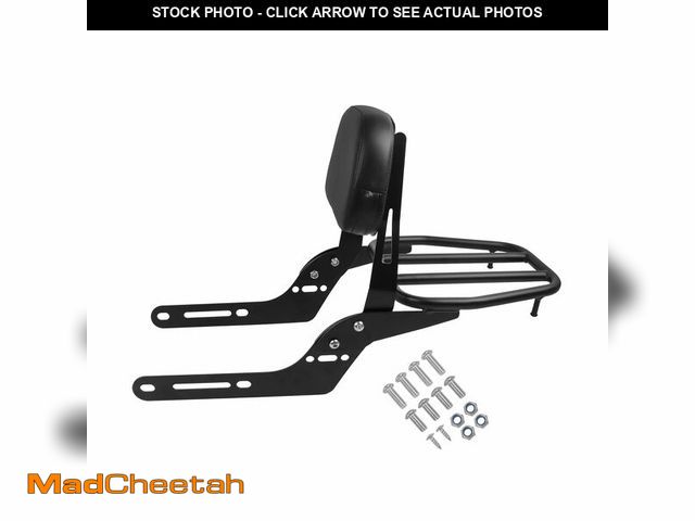 Lot 74-13550406 - WORLDMOTOP Detachable Backrest Sissy Bar with luggage rack Motorcycle Rear Passenger Seat Replacemen...