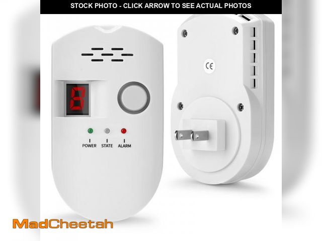 Lot 74-11551403 - HSTMYFS Natural Gas Leak Detector, Plug-in Propane Natural Gas Detector for Home Kitchen RV, Combust...