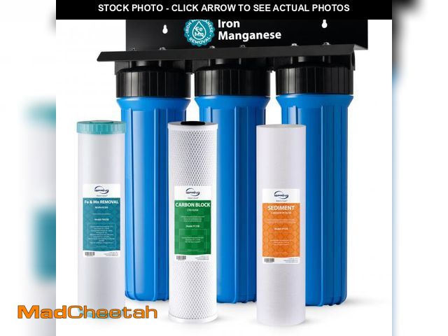 Lot 74-12152659 - iSpring Whole House Water Filter System, Reduces Iron, Manganese, Chlorine, Sediment, Taste, and Odo...